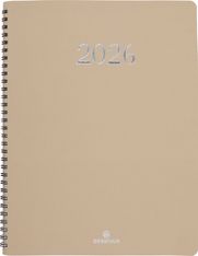 Agenda spiralé Galway - 1 semaine sur 2 pages - 22 x 28 cm - olive - Oberthur