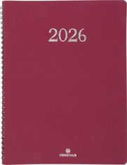 Agenda spiralé Galway - 1 semaine sur 2 pages - 22 x 28 cm - anthracite - Oberthur