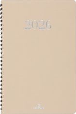 Agenda spiralé Galway - 1 semaine sur 2 pages - 19 x 24,5 cm - olive - Oberthur