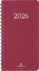 Agenda de poche spiralé Galway - 1 semaine sur 2 pages - 9,5 x 17 cm - anthracite - Oberthur