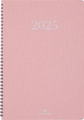 Agenda de poche spiralé Galway - 1 semaine sur 2 pages - 10 x 15 cm - rose - Oberthur