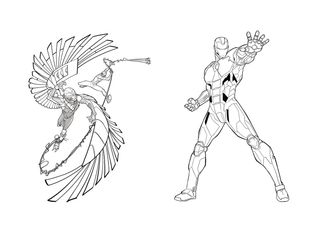 15 minutes par coloriage - Marvel