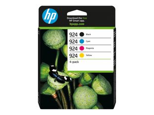 HP 924 - Pack de 4 - noir, jaune, cyan, magenta - cartouche d'encre originale (6C3Z1NE)