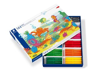 STAEDTLER Noris 340 - Feutre - non permanent - couleurs assorties - encre à l'eau - 3 mm - jumbo