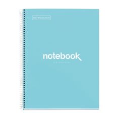 Notebook Emotions, Couverture rigide, A4, lignes horizontales 7 mm, 80 feuilles de 1 couleur, Miquelrius, Bleu Ciel.