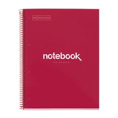 Notebook Emotions, Couverture rigide, A4, lignes horizontales 7 mm, 80 feuilles de 1 couleur, Miquelrius, Rouge.