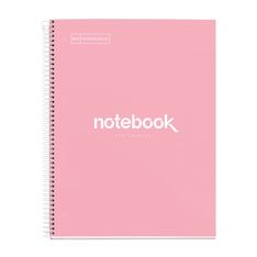 Notebook Emotions, Couverture rigide, A4, lignes horizontales 7 mm, 80 feuilles de 1 couleur, Miquelrius, Rose.