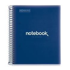 Notebook Emotions, Couverture souple, A5, lignes horizontales 7 mm, 120 feuilles de 5 couleurs, Miquelrius, Bleu Ciel.