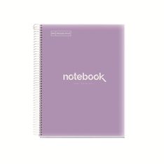 Notebook Emotions, Couverture souple, A4, séyès, 80 feuilles de 1 couleur, Miquelrius, Lilas.