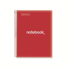 Notebook Emotions, Couverture souple, A4, séyès, 80 feuilles de 1 couleur, Miquelrius, Rouge.