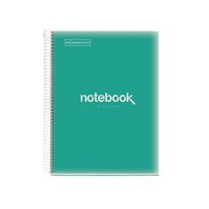 Notebook Emotions, Couverture souple, A4, séyès, 80 feuilles de 1 couleur, Miquelrius, Turquoise.