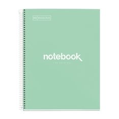 Notebook Emotions, Couverture rigide, A4, lignes horizontales 7 mm, 120 feuilles de 5 couleurs, Miquelrius, Menthe.