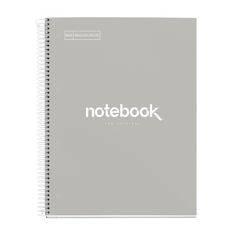 Notebook Emotions, Couverture rigide, A4, lignes horizontales 7 mm, 120 feuilles de 5 couleurs, Miquelrius, Gris.