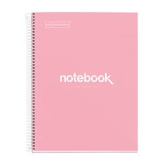 Notebook Emotions, Couverture rigide, A4, lignes horizontales 7 mm, 120 feuilles de 5 couleurs, Miquelrius, Rose.