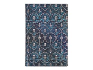 Paperblanks Blue Velvet - Cahier de notes - reliure piquée - mini - 9.5 x 14 cm - 104 feuilles / 208 pages - bleu