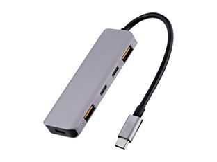 iClick - Concentrateur (hub) de bureau - 5 in 1, with 100W power delivery, 10gbps - 2 x USB 3.2 + 2 x USB-C 3.2 + 1 x USB-C (alimentation électrique)