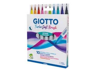 GIOTTO Turbo Soft Brush - Feutre pinceau à pointe souple - encre à l'eau (pack de 10)