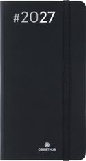 Agenda Flex - 1 semaine sur 2 pages - 9,5 x 17,5 cm - noir - Oberthur