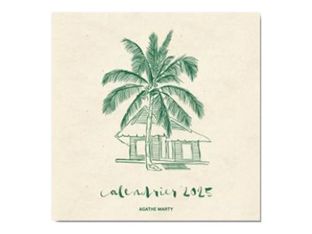 BLUE ART Nouvelle - Calendrier - 2025 - palm tree by Agathe Marty - 14 pages - 30 x 30 cm