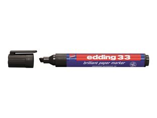 edding 33 brilliant paper - Marqueur - permanent - noir - encre pigmentée à base d'eau - 1-5 mm