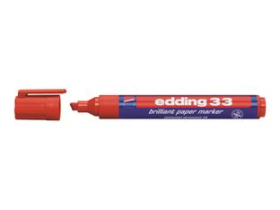 edding 33 brilliant paper - Marqueur - permanent - rouge - encre pigmentée à base d'eau - 1-5 mm