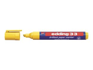 edding 33 brilliant paper - Marqueur - permanent - jaune - encre pigmentée à base d'eau - 1-5 mm