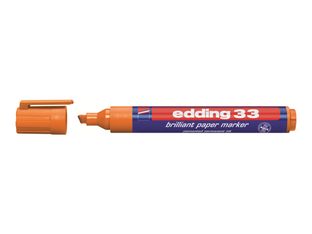 edding 33 brilliant paper - Marqueur - permanent - orange - encre pigmentée à base d'eau - 1-5 mm