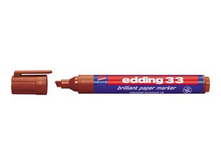 edding 33 brilliant paper - Marqueur - permanent - brun - encre pigmentée à base d'eau - 1-5 mm