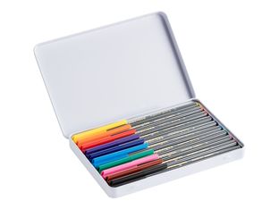 edding 55 - Feutre fin - pour carton - couleurs assorties - encre à l'eau - 0.3 mm - extra fin (pack de 10)