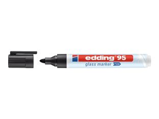 edding 95 - Marqueur - pour verre, carte en verre, tableau blanc - noir - 1.5-3 mm