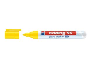 edding 95 - Marqueur - pour verre, carte en verre, tableau blanc - jaune - 1.5-3 mm