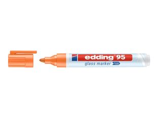 edding 95 - Marqueur - pour verre, carte en verre, tableau blanc - orange - 1.5-3 mm