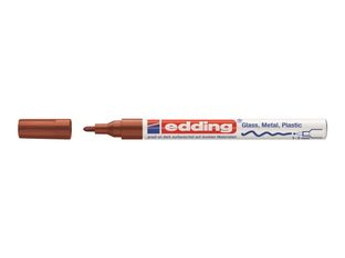 edding 751 gloss paint - Marqueur - permanent - pour verre, métal, plastique - brun - encre pigmentée à base d'eau - 1-2 mm - fin