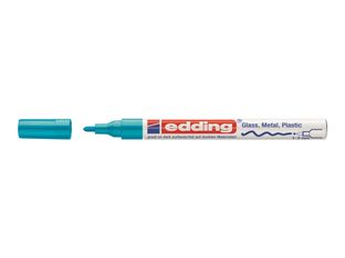 edding 751 gloss paint - Marqueur - permanent - pour verre, métal, plastique - bleu clair - encre pigmentée à base d'eau - 1-2 mm - fin