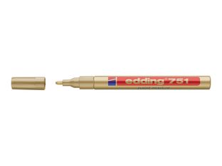edding 751 gloss paint - Marqueur - permanent - pour verre, métal, plastique - or - encre pigmentée à base d'eau - 1-2 mm - fin
