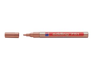 edding 751 gloss paint - Marqueur - permanent - pour verre, métal, plastique - cuivre - encre pigmentée à base d'eau - 1-2 mm - fin