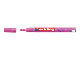 edding 751 gloss paint - Marqueur - permanent - pour verre, métal, plastique - rose métallique - encre pigmentée à base d'eau - 1-2 mm - fin