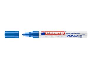 edding 750 gloss paint - Marqueur - permanent - bleu - opaque - encre pigmentée acrylique - 2-4 mm
