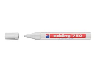 edding 750 gloss paint - Marqueur - permanent - pour verre, métal, plastique - blanc - encre pigmentée - 2-4 mm