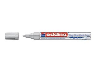edding 750 gloss paint - Marqueur - permanent - pour verre, métal, plastique - argent - encre pigmentée - 2-4 mm