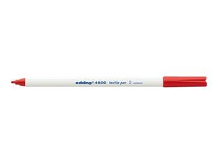 edding 4600 - Marqueur - permanent - pour textile - rouge - encre pigmentée à base d'eau - 1 mm