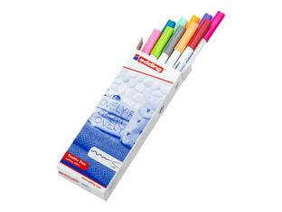 edding 4600 textile - Feutre - permanent - couleurs assorties - encre pigmentée à base d'eau - 1 mm (pack de 10)