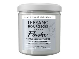 Lefranc Bourgeois Flashe Series 2 827 - Peinture - émulsion vinylique - blanc perle irisé - opaque - 125 ml