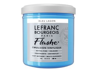 Lefranc Bourgeois Flashe Series 2 649 - Peinture - émulsion vinylique - bleu lagon - opaque - 125 ml