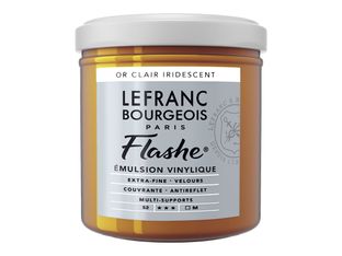 Lefranc Bourgeois Flashe Series 2 834 - Peinture - émulsion vinylique - or lumière irisé - transparent - 125 ml
