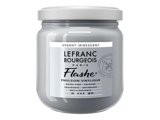 Lefranc Bourgeois Flashe Series 2 - Peinture - émulsion vinylique - argent irisé - semi-opaque - mat - extra-fine - 400 ml