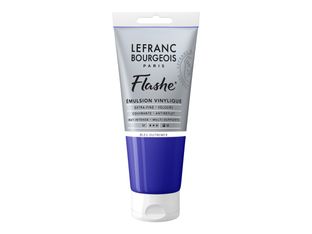 Lefranc Bourgeois Flashe Series 1 43 - Peinture - émulsion vinylique - bleu d'outremer - semi-opaque - mat - extra-fine - 80 ml