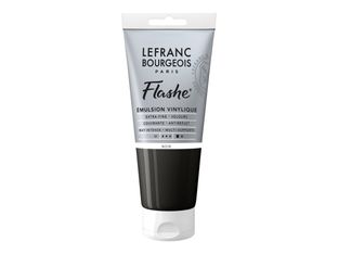 Lefranc Bourgeois Flashe Series 1 265 - Peinture - émulsion vinylique - noir - opaque - mat - extra-fine - 80 ml