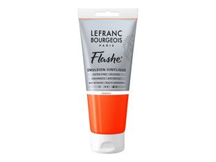 Lefranc Bourgeois Flashe Series 1 - Peinture - émulsion vinylique - orange - transparent - mat - extra-fine - 80 ml