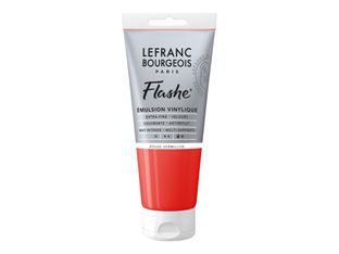 Lefranc Bourgeois Flashe Series 1 393 - Peinture - émulsion vinylique - rouge vermillon - semi-opaque - mat - extra-fine - 80 ml